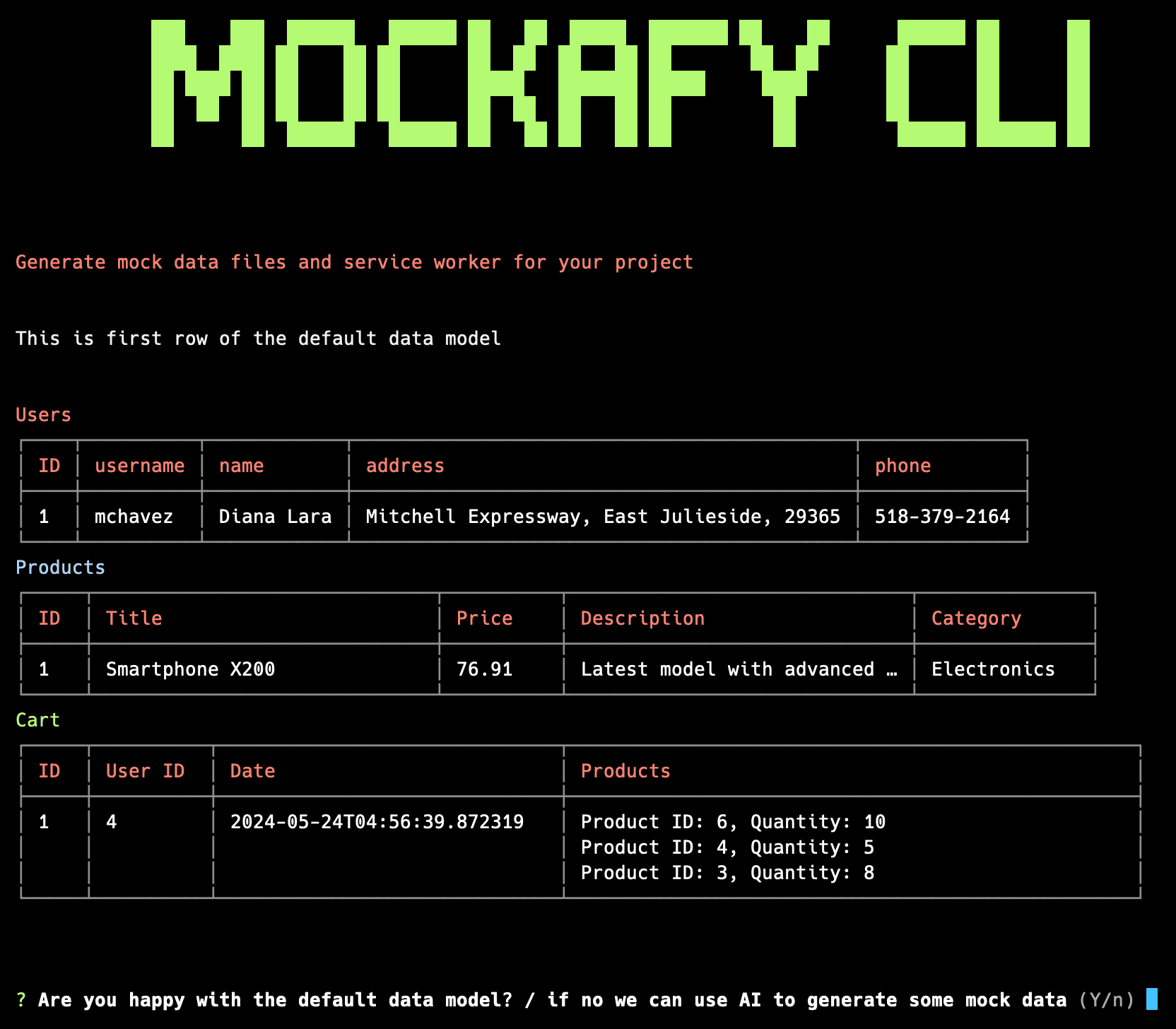 Mockafy Cli